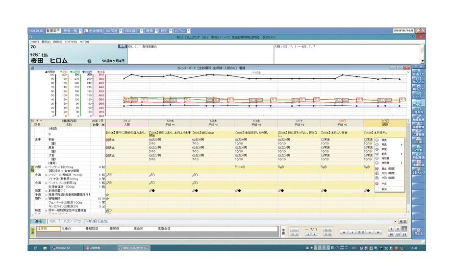 カレンダーボードで入院患者管理がスムーズ