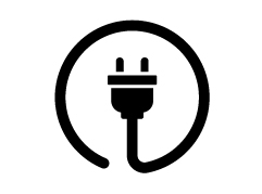 コンセントにさして機器をつないでおくだけです。 蓄電池